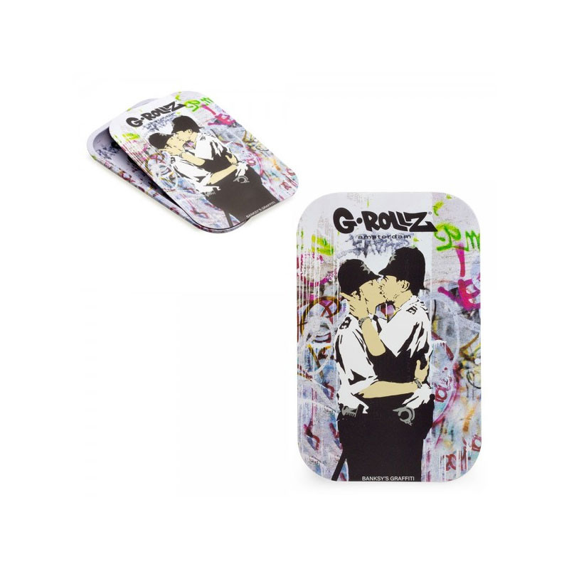 G-rollz - Couvercle design métal - Banksy's Graf Cop et Cop - 27,5x17,5cm