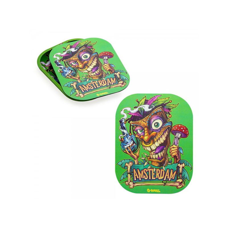 G-rollz - Designer metal lid - Amsterdam Tiki - 18x14cm