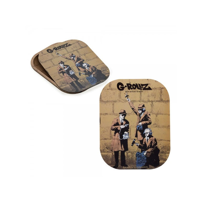 G-rollz - Design metal lid - Banksy's Graf Spy Booth - 18x14cm