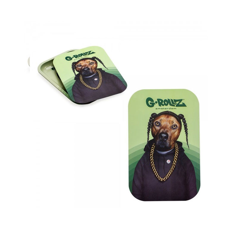 G-rollz - Plateau design métal + Couvercle aimant - Médium - Rap - 27,5x17,5cm