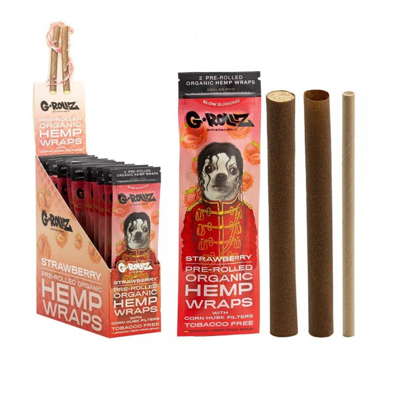  G-Rollz - Pre-rolled hemp-based leaves - Strawberry Pop 2X