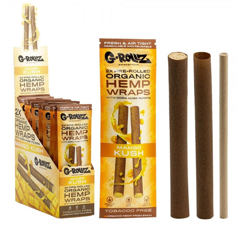 G-Rollz - Feuilles à base de chanvre pré-roulées - Mango Kush 2X