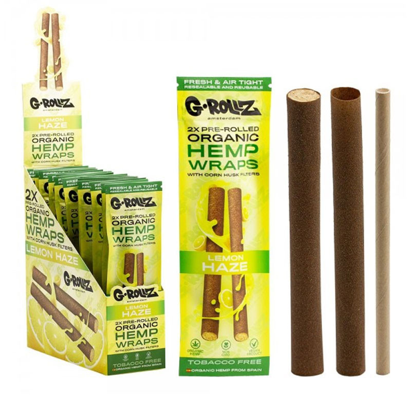 G-Rollz - Hojas pre-enrolladas a base de cáñamo - Lemon Haze 2X
