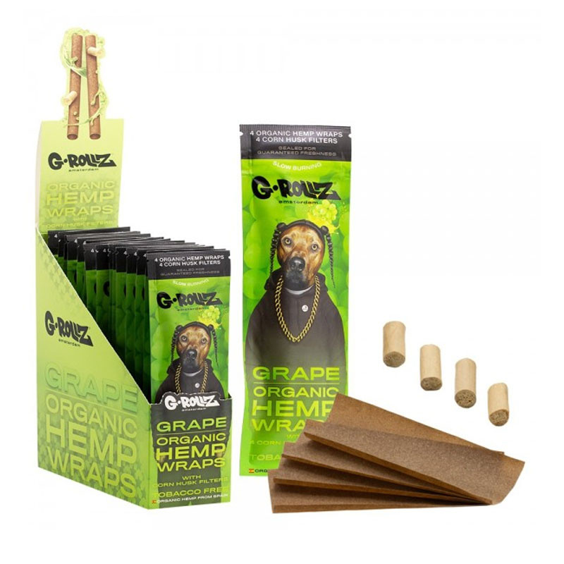  G-Rollz - Hemp leaves - Grappe - 4X + Corn Husk tips rap