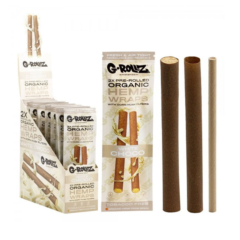  G-Rollz - Folhas de cânhamo pré-enroladas - Chocolate branco 2X