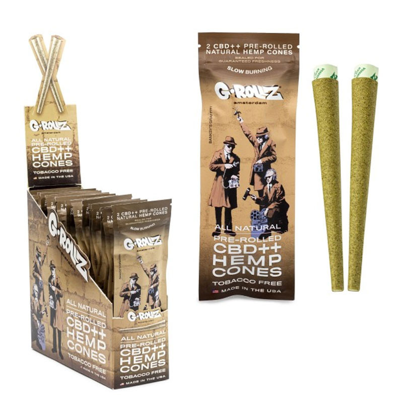 G-Rollz - Feuilles à base de chanvre pré-roulées - Banksy's graf - Nature 2X + CBD