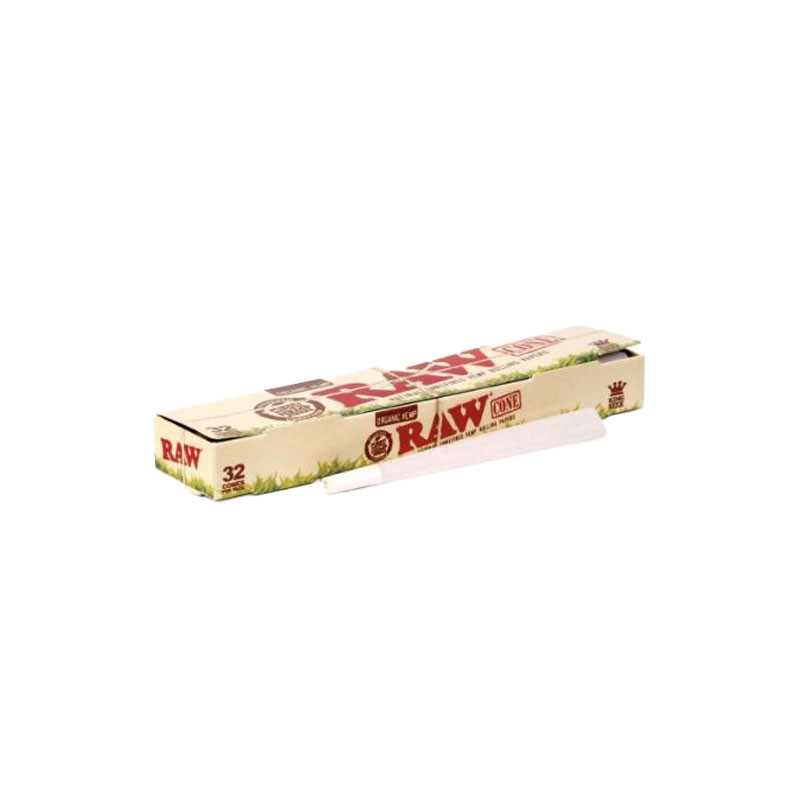  Raw - Box of 32 Organic cones - 8 cm