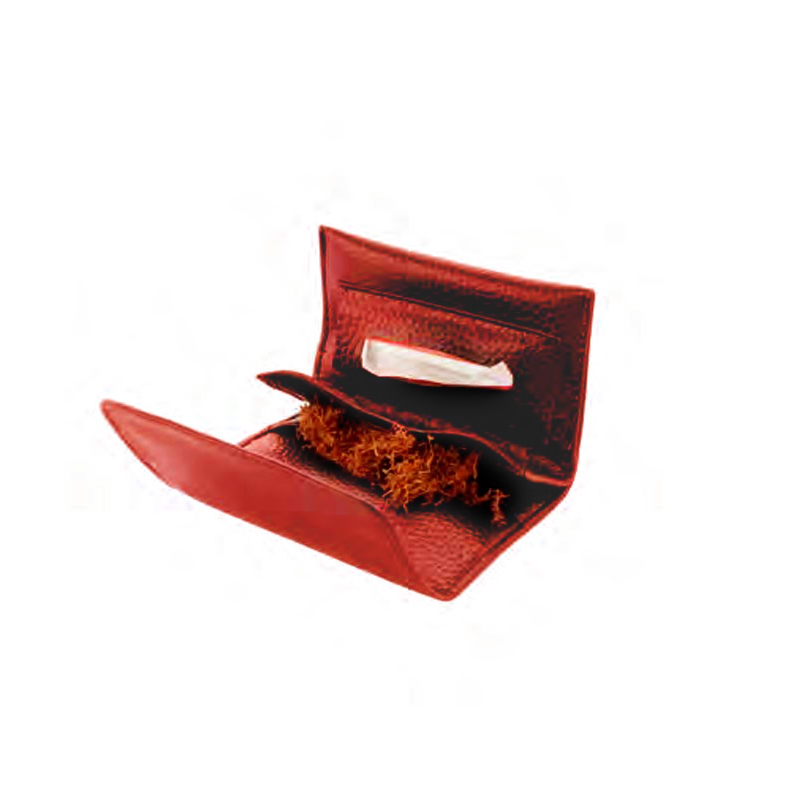 Champ - Blague A Tabac Cuir A Grain 11,5X7,5Cm Dl-12 - Rouge