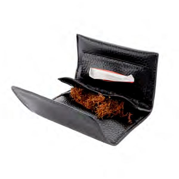 Champ - Blague A Tabac Cuir A Grain 11,5X7,5Cm Dl-12 - Noir