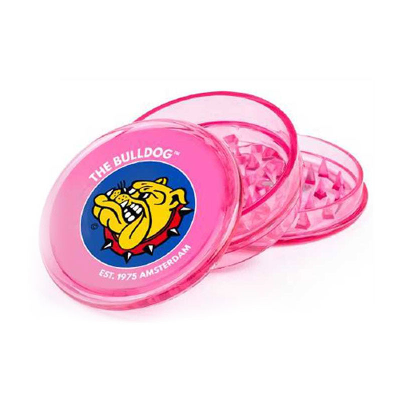 The Bulldog - Grinder en plastique rose - 3 niveaux 