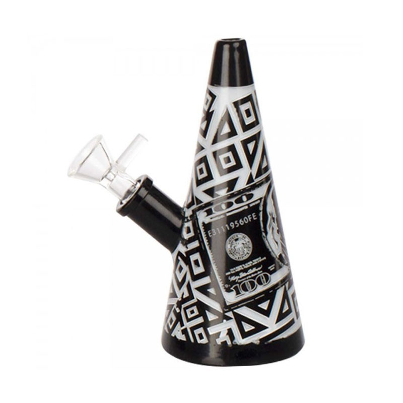 Bang Limited Edition dollar waterpijpen h15cm sg:18,8mm - Zwart en wit Amsterdam