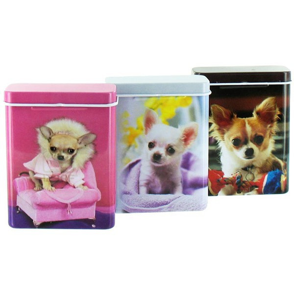 Etui à cigarettes - Chihuahua Fond Marron
