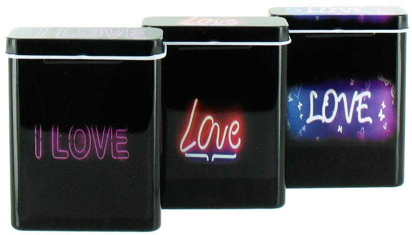 Zigarettenetui - Neon ''Love'' Roter Schimmer