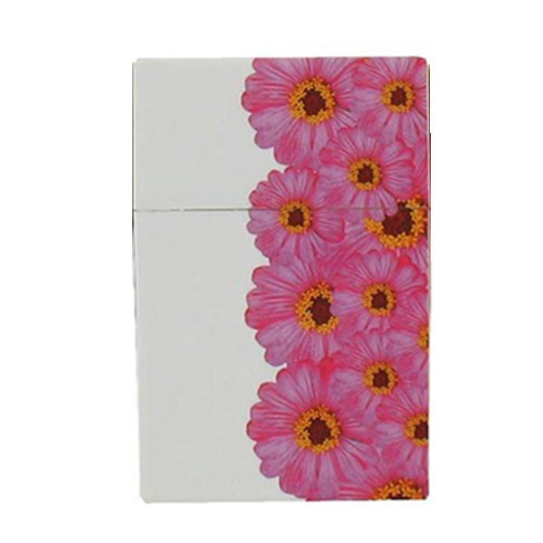 Étui pour 20 cigarettes plastique - Motif Fleurs Roses