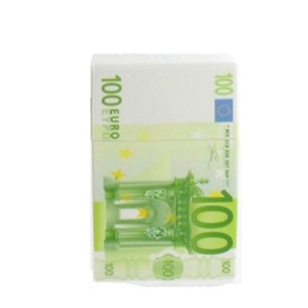 Étui pour 20 cigarettes plastique - Billet 100€ Vert