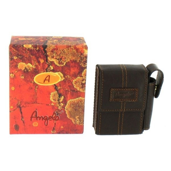 Housse En Cuir Angelo Pr Paquet De Cigarettes - Marron Fonce