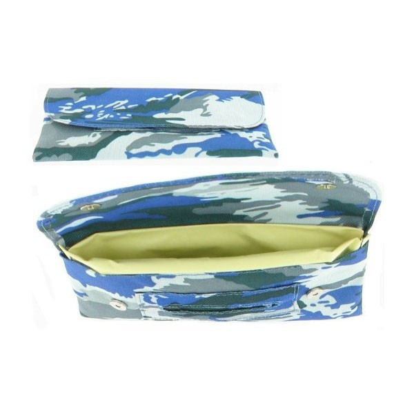 Blague A Tabac Pour Pipe Camouflage Bleu Zip