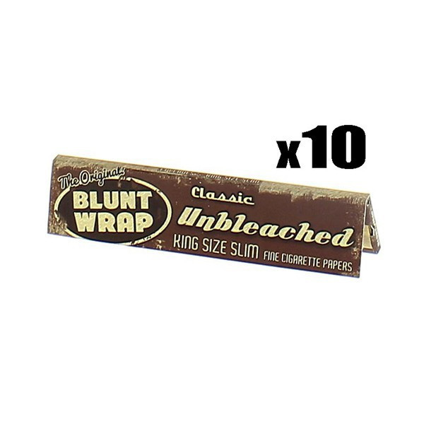 Blunt Wrap - Lot de 10 Carnets de 33 feuilles à rouler Slim Brown