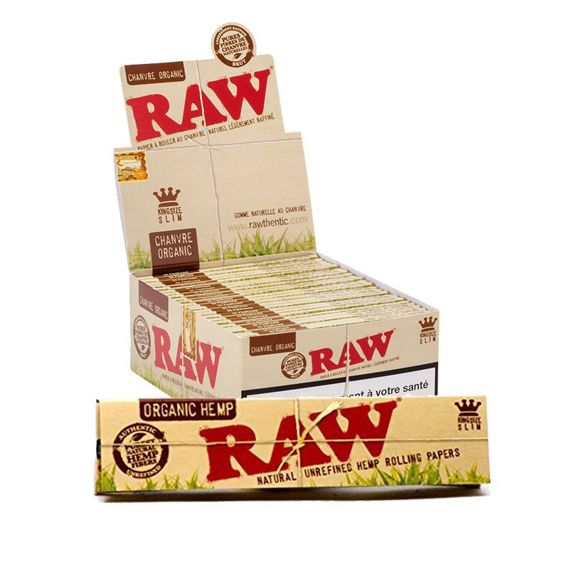 Raw - Bte de 50 carnets de 32 Feuilles Organic Marron