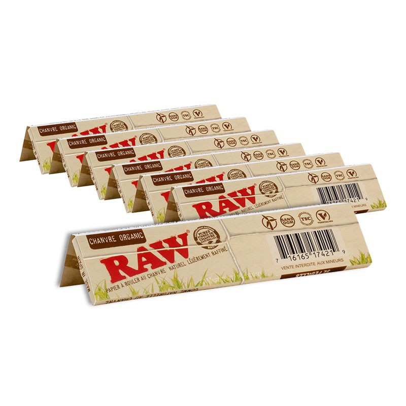 Raw - Lot de 10 carnets de 32 Feuilles Organic Marron