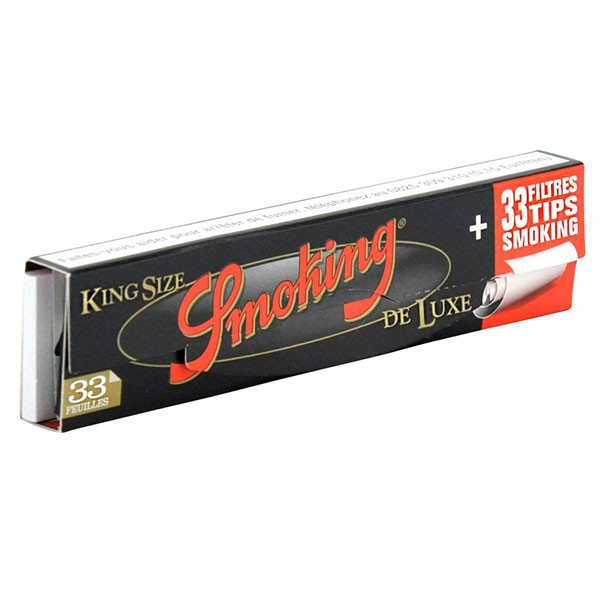 Smoking - Carnet de 33 feuilles à rouler + Cartons Deluxe King Size