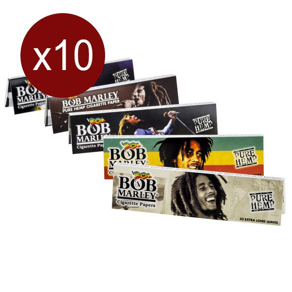 Smoking - Lot de 10 carnets de 33 Feuilles King Bob Marley King Size