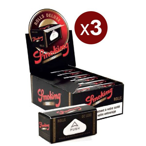 Smoking - Lot 3 Btes de 24 Rlx de Feuilles Rolls deluxe (Rlx de 4 M)
