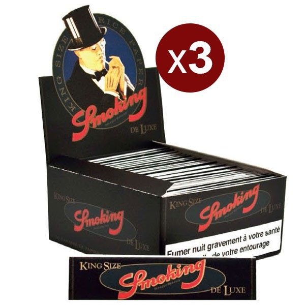 Smoking - Lot de 3 Bte de 50 Carnet Smoking de 33 Feuilles Slim deluxe