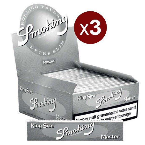 Smoking - Lot de 3 Bte de 50 Carnet Smoking de 33 Feuilles Master King