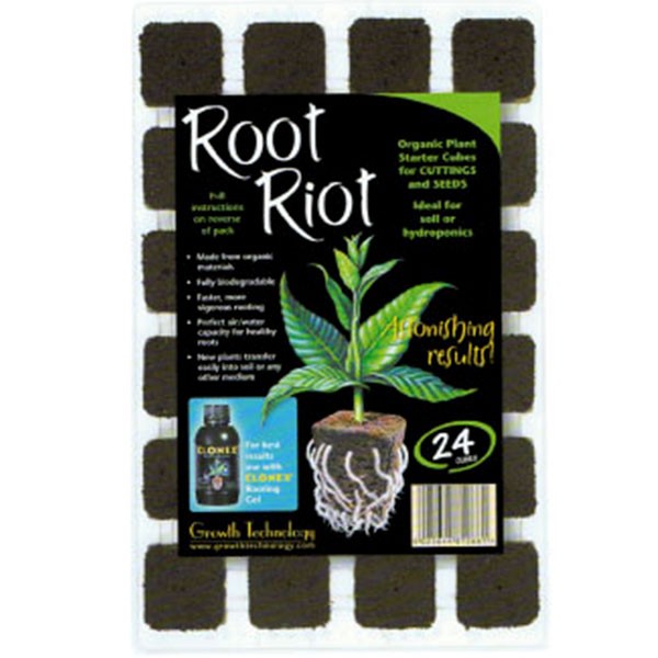 Root Riot - Tray met 24 kiemblokjes - Root Riot - Tray met 24 kiemblokjes Growth Technology