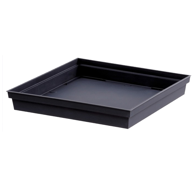 EDA - Quadratische Untertasse Toscane 26,7x26,7cm anthrazit