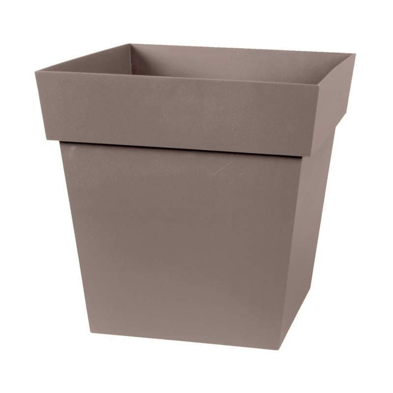 EDA - Olla cuadrada baja Toscane 32x32cm taupe - 22L