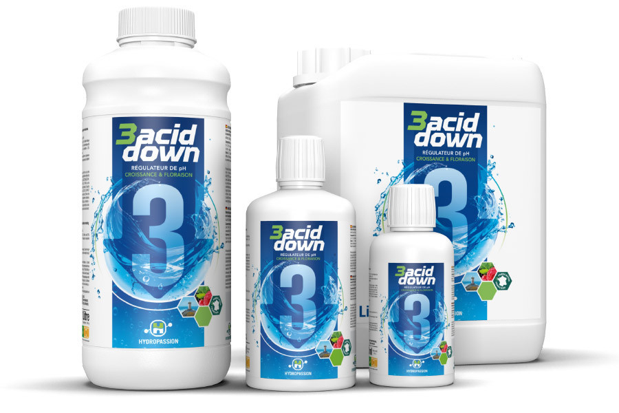 Hydropassion - 3 Acid down - 5L - Régule et abaisse le pH