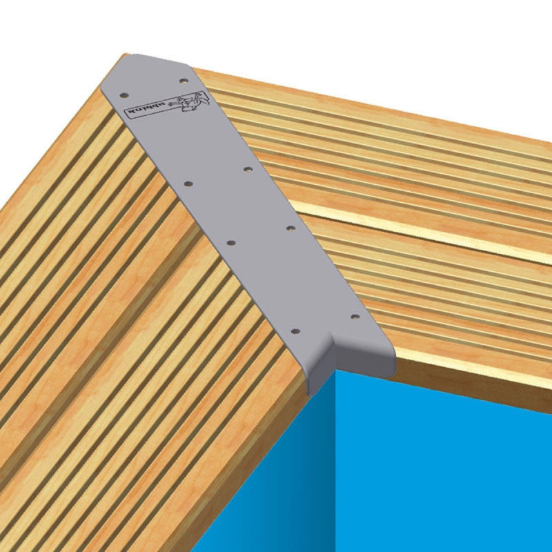Ubbink - Cobertura para piscinas rectangulares 45° - kit de acabamento de 4 peças