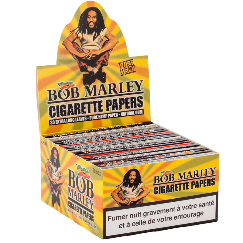 Smoking - Bte de 50 Carnets de 33 feuilles à rouler King Bob Marley King Size