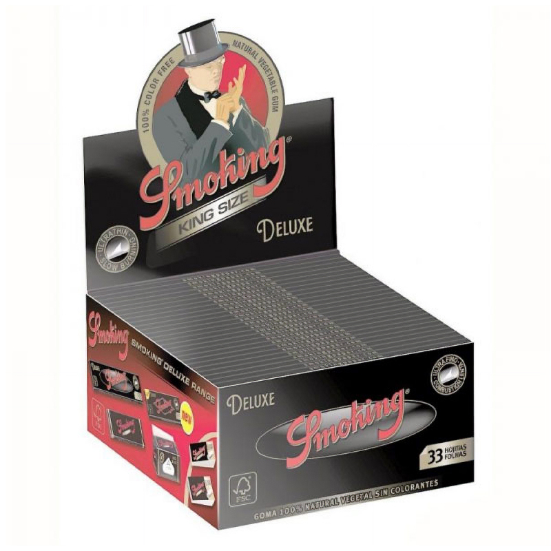 Smoking - Bte de 50 Carnets de 33 feuilles à rouler Slim deluxe King Size