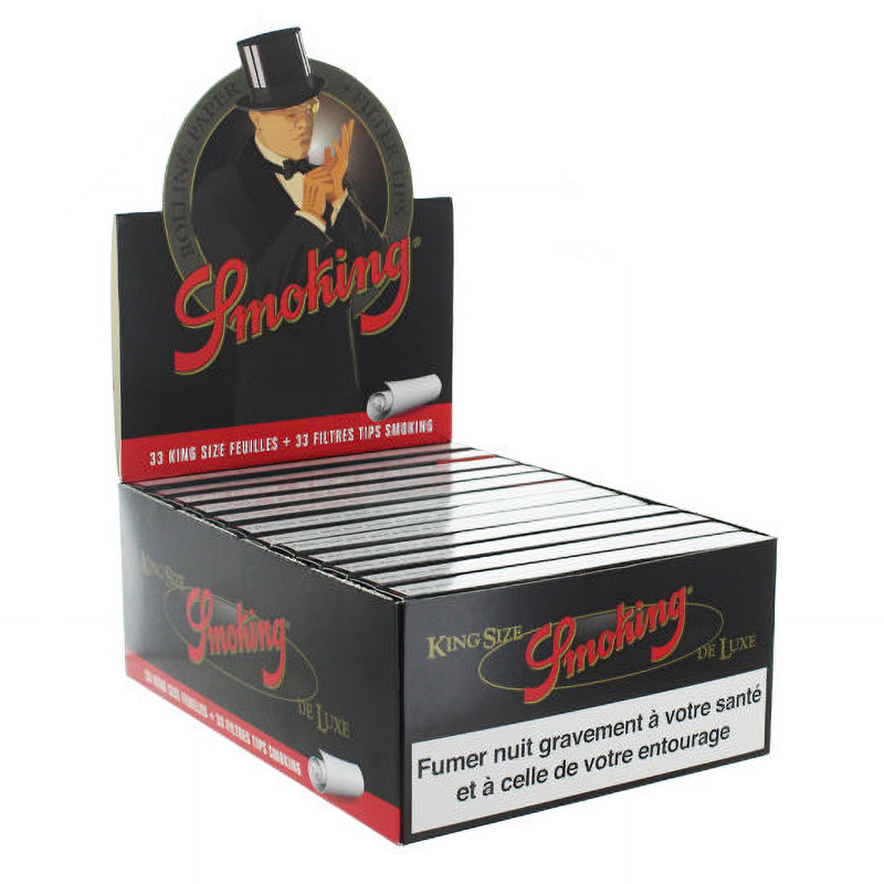 Smoking - Bte de 24 Carnets de 33 feuilles à rouler + Cartons deluxe King Size