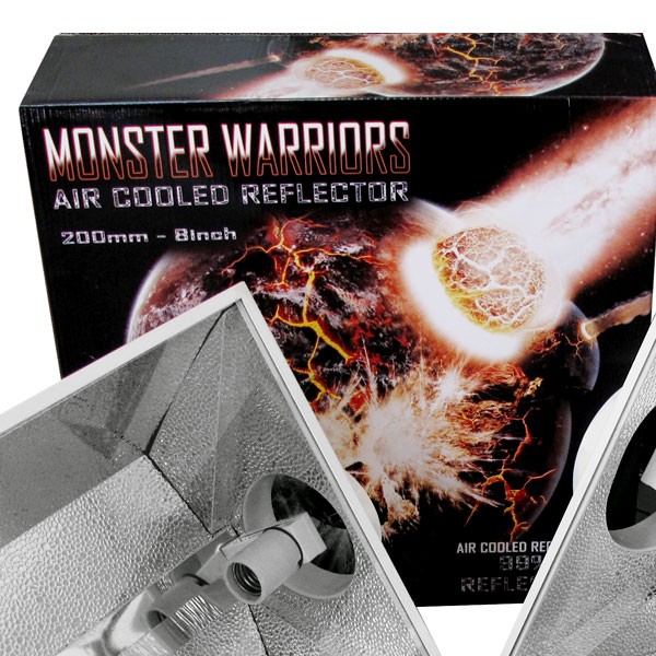Reflektor aus belüftetem Glas Monster Warriors 150mm air cooled , Fassung E40 