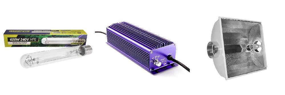 KIT DE ILUMINACIÓN ELECTRÓNICA 600w LUMATEK 32-balasto-reflector-bombilla