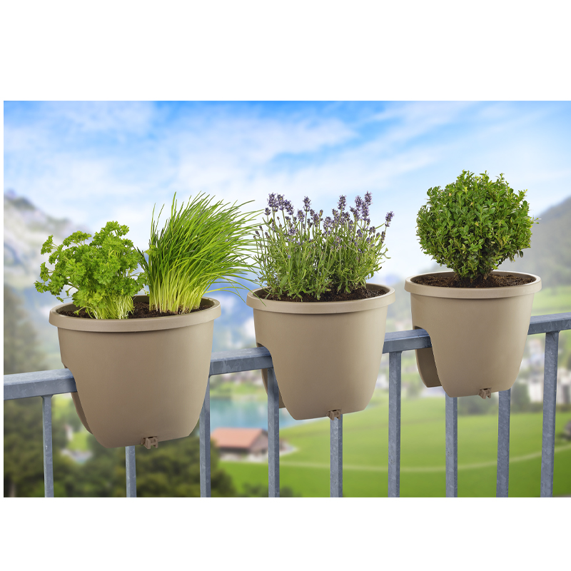 BALCONY FLOWERPOT BALCONIA OVI 30 CM ANTHRACITE