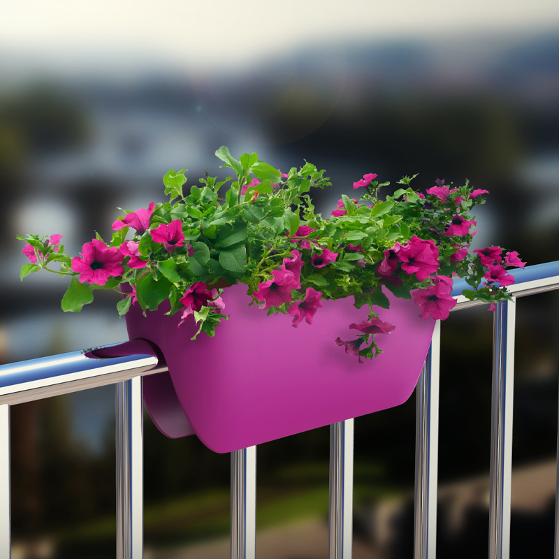 BALCONY FLOWERPOT BALCONIA OVI 60 CM BROWN