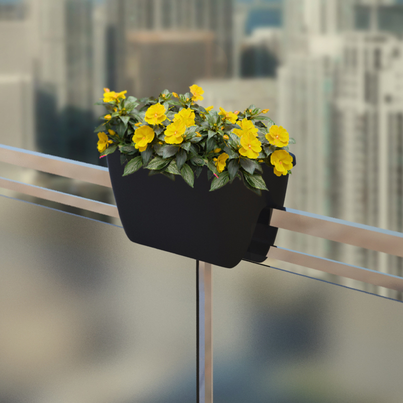 BALCONY FLOWERPOT BALCONIA OVI 60 CM BROWN