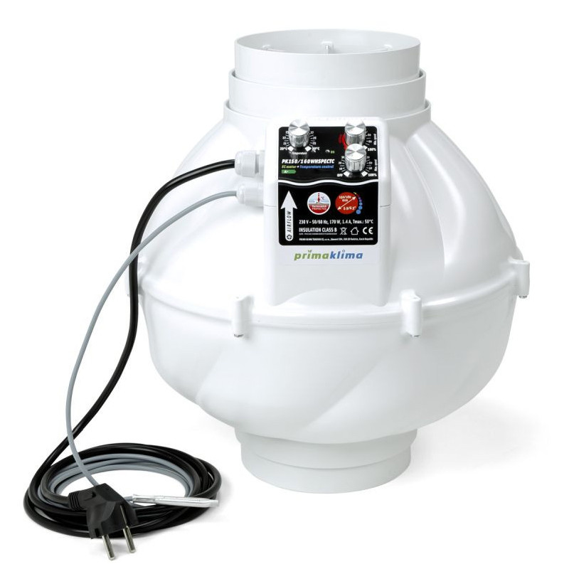 Prima Klima - Extracteur PK160 WHSP EC-TC - insonorisé - 950M³/H