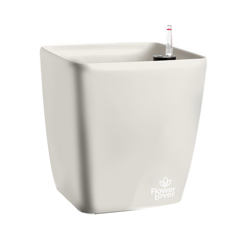 Flower Lover - Quadrato zelfbevruchtende pot - 18x18x17cm - Wit