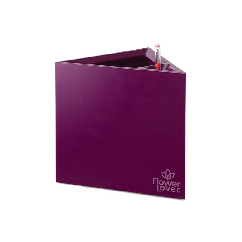 Flower Lover - Triangle selbstbewässernder Topf - 14x14x14cm - Violett
