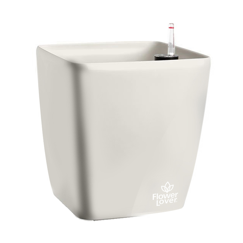 Flower Lover - Quadrato zelfbevruchtende pot - 25x25x24cm - Wit