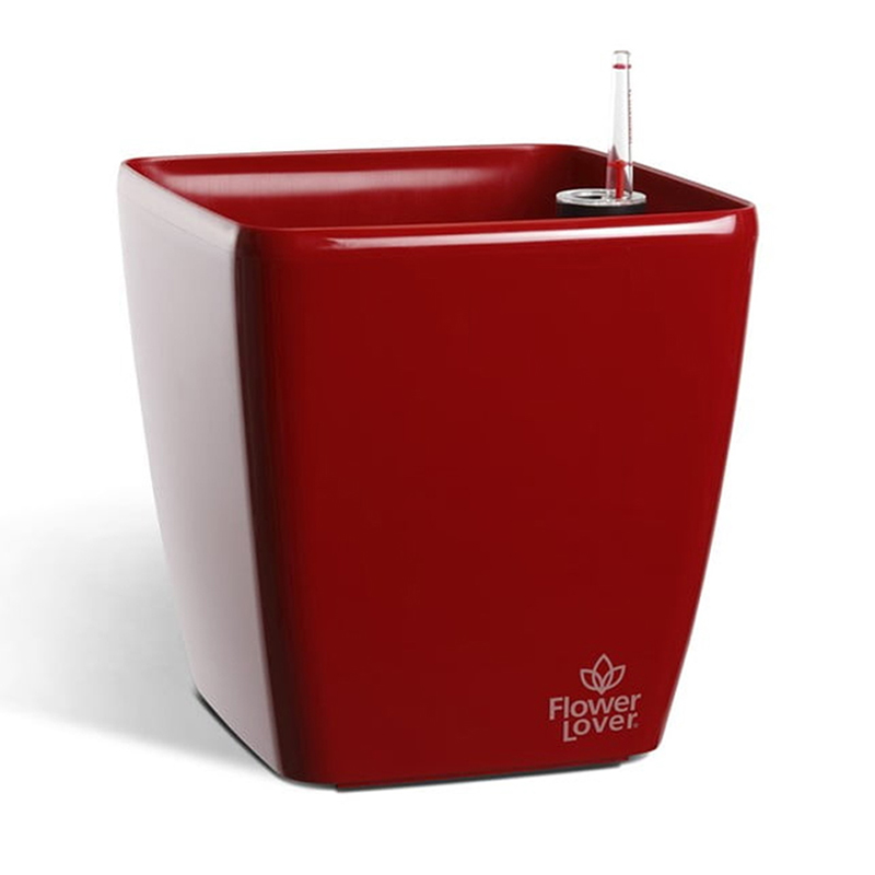 Flower Lover - Quadrato zelfbevruchtende pot - 25x25x24cm - Rood