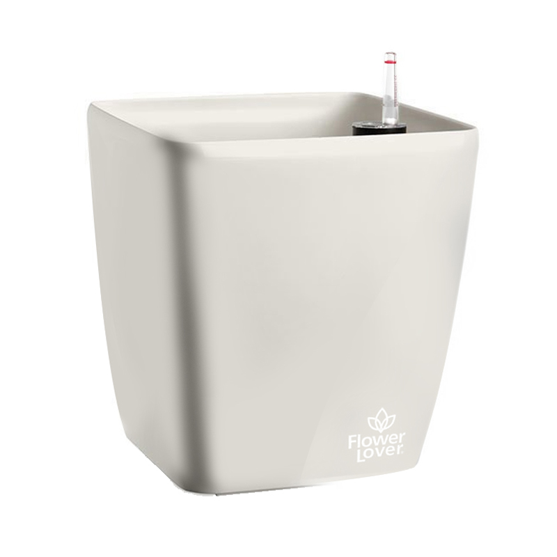 Flower Lover - Quadrato zelfbevruchtende pot - 22x22x21cm - Wit