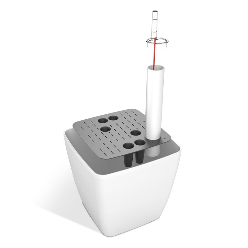 Flower Lover - Quadrato self-irrigating pot - 25x25x24cm - White