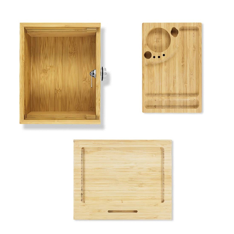 G-Rollz - Boite de rangement sécurisé en bambou - 25x20x11.5cm